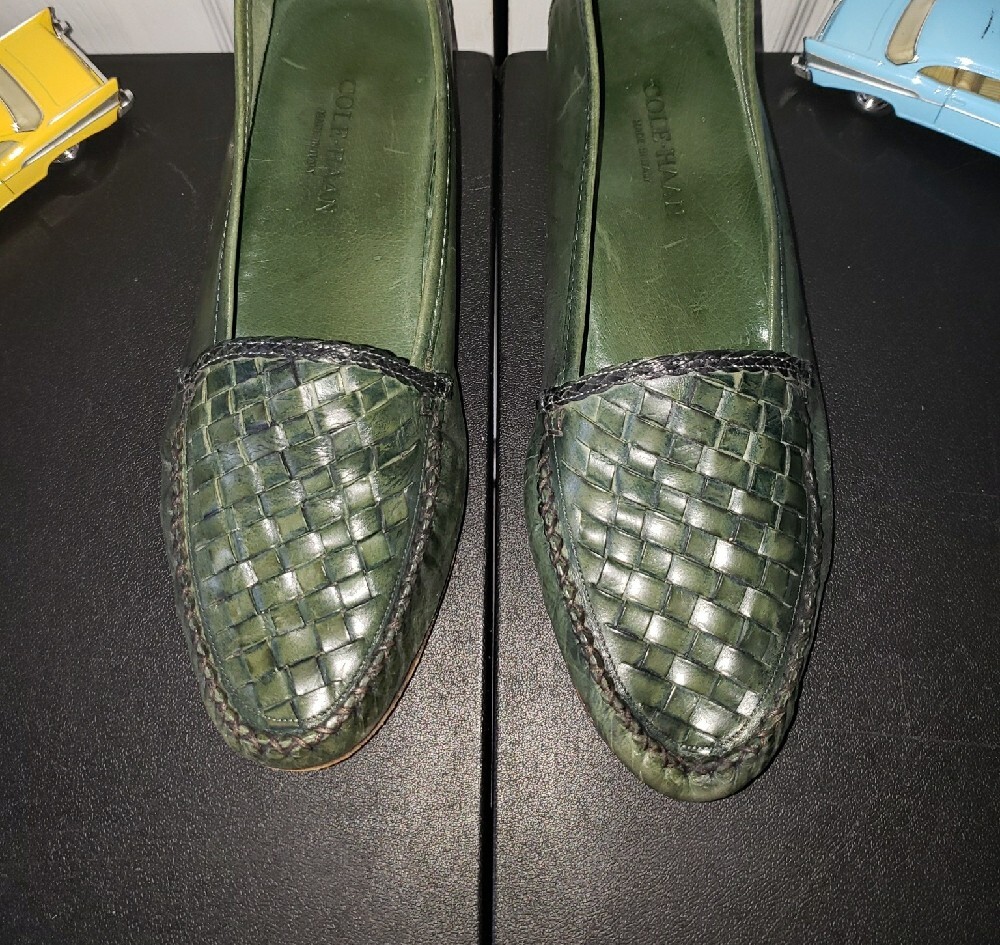 Cole Haan Dark Green Leather Boots Hand Made on Italy
